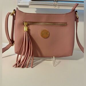 Joy Mangano Blush Crossbody Bag with Tassel